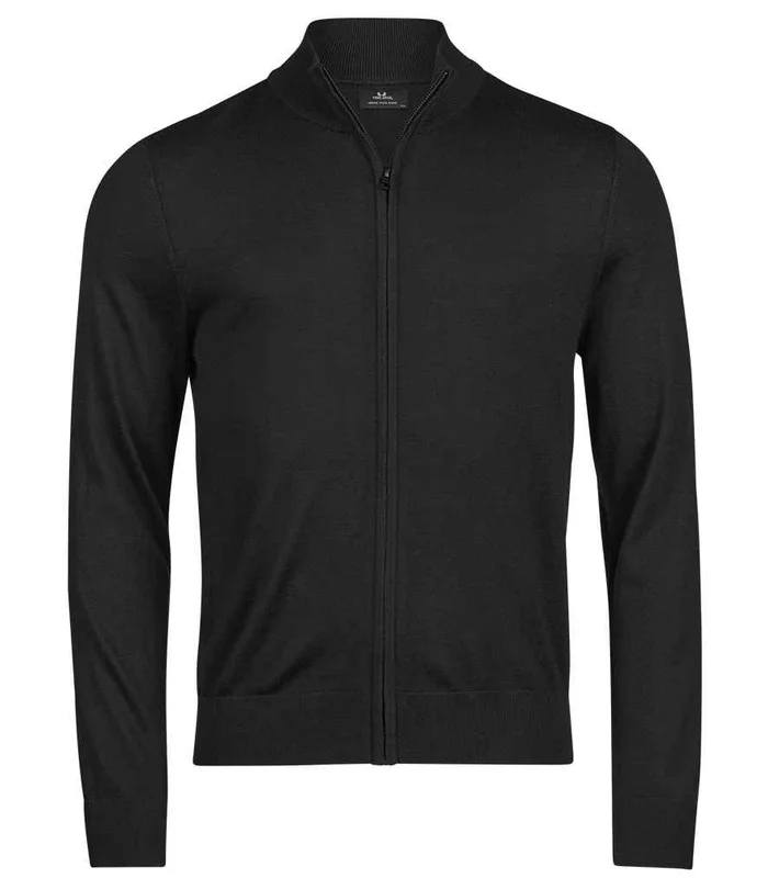 Tee Jays Tee Jays Knitted Full Zip Sweater in Black