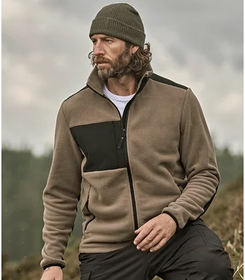 Tee Jays Tee Jays Mountain Fleece Jacket in Black/Black