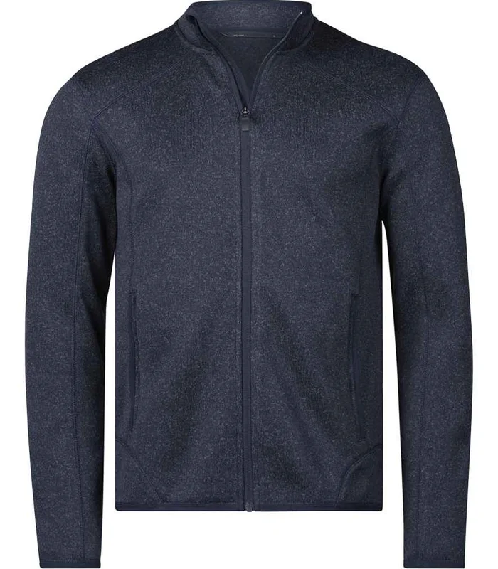 Tee Jays Tee Jays Knitted Outdoor Fleece Jacket in Navy Melange