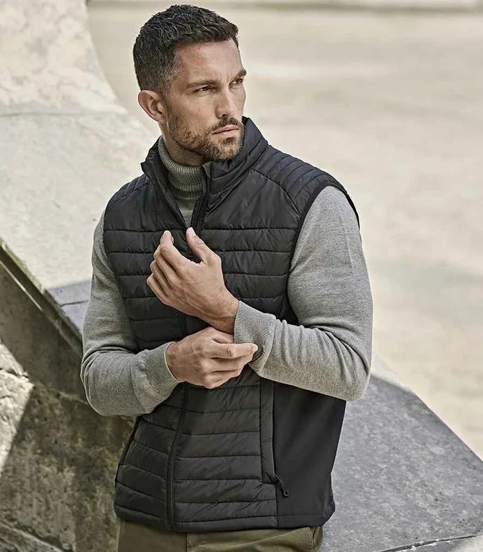 Tee Jays Tee Jays Crossover Padded Bodywarmer in BK/BK