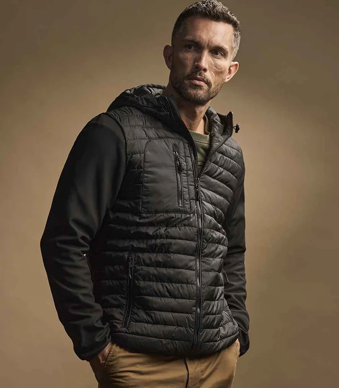 Tee Jays Tee Jays Crossover Hooded Jacket in BK/BK