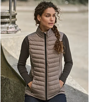 Tee Jays Tee Jays Ladies Zepelin Padded Bodywarmer in Driftwood