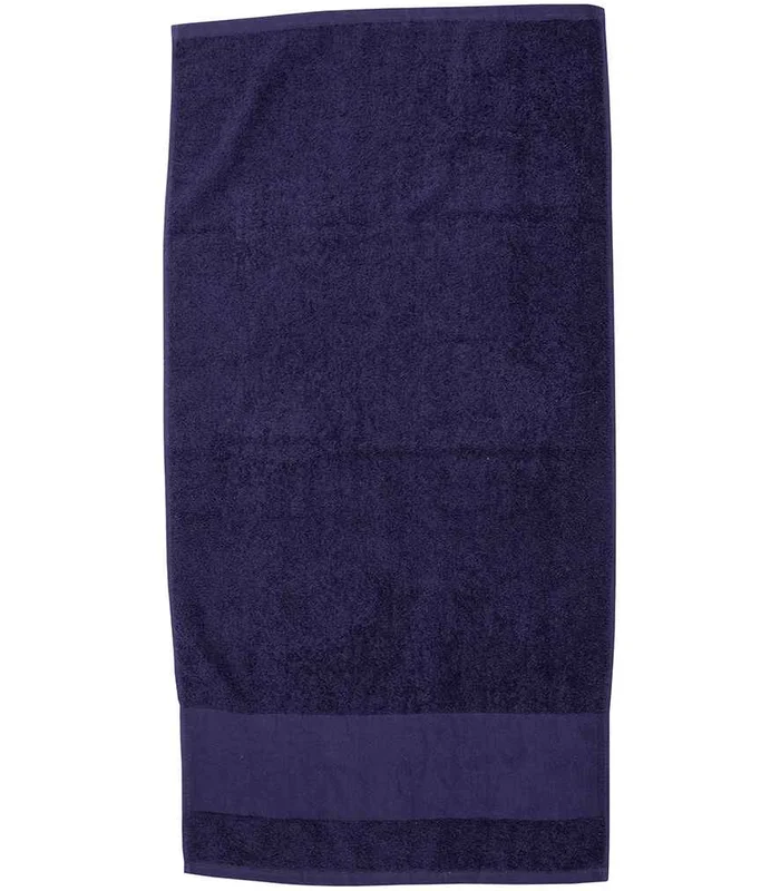 Towel City Towel City Printable Border Hand Towel in NAV