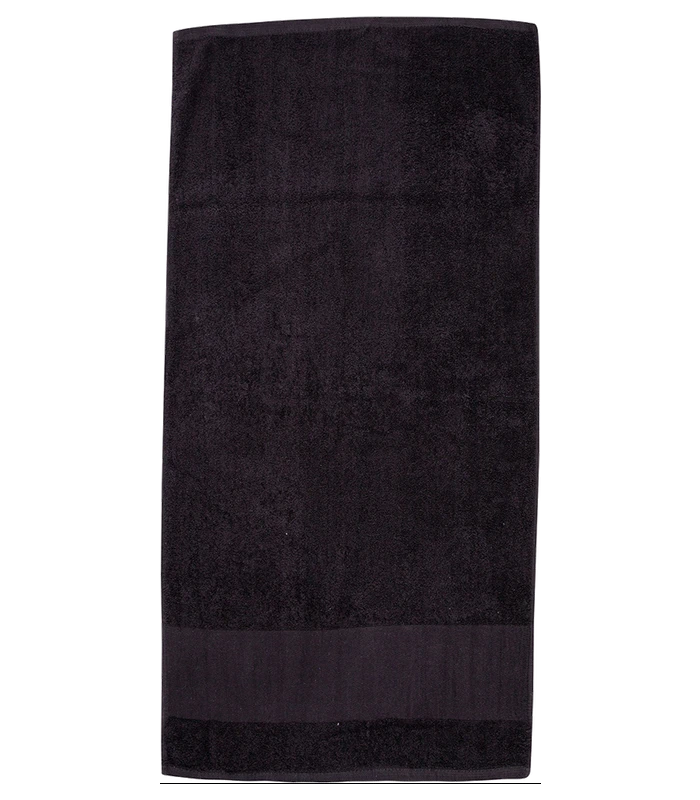 Towel City Towel City Printable Border Bath Towel in BLK