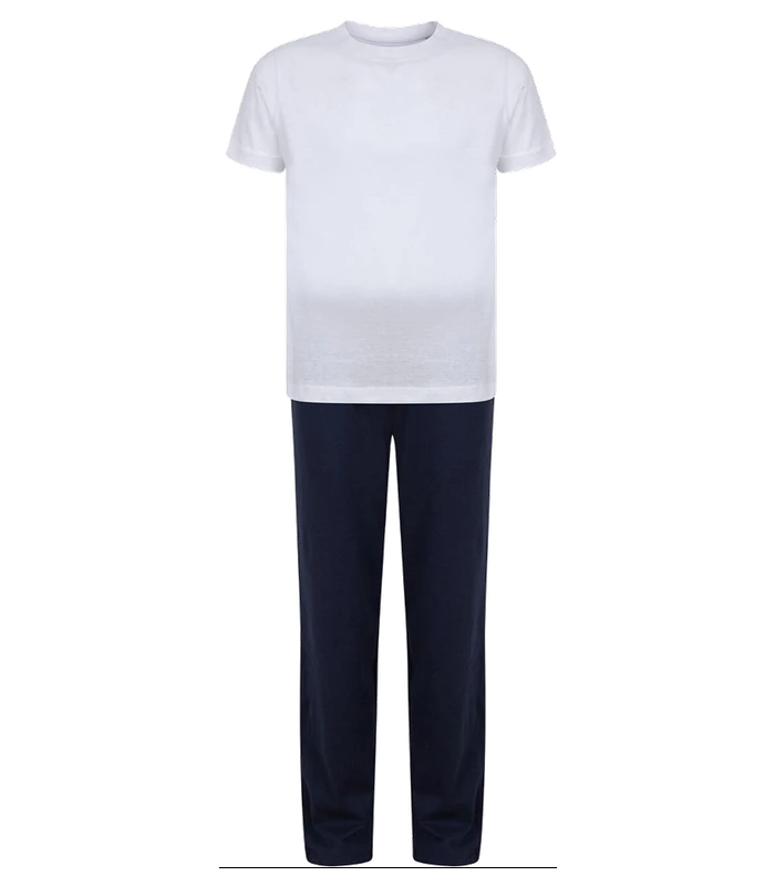 Towel City Towel City Kids Long PJ's in WH/NV