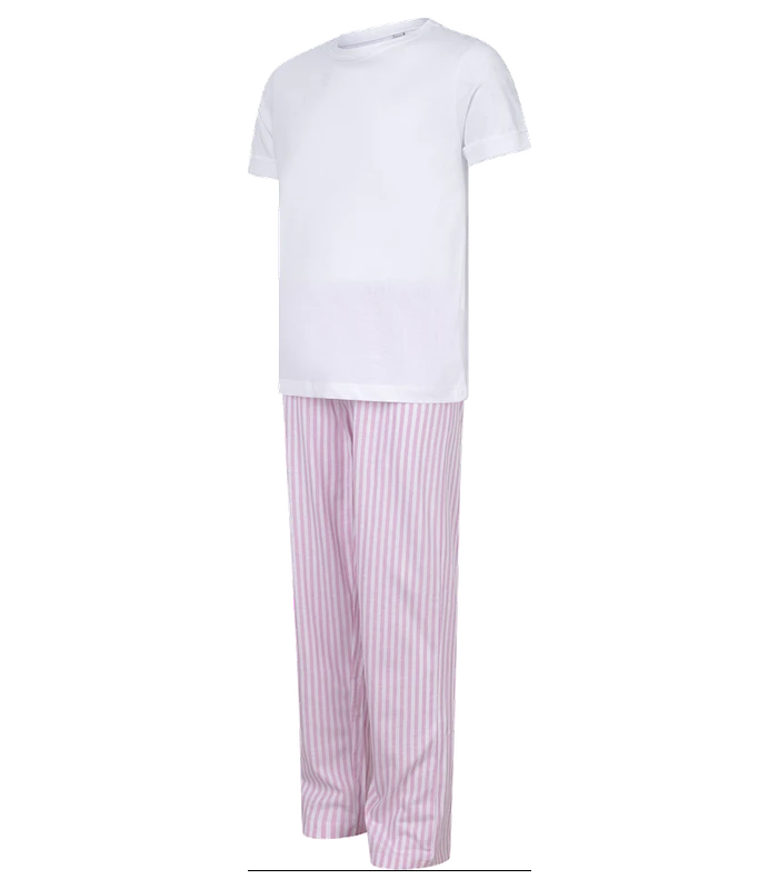 Towel City Towel City Kids Long PJ's in WH/PI