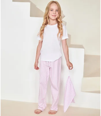 Towel City Towel City Kids Long PJ's in WH/PI
