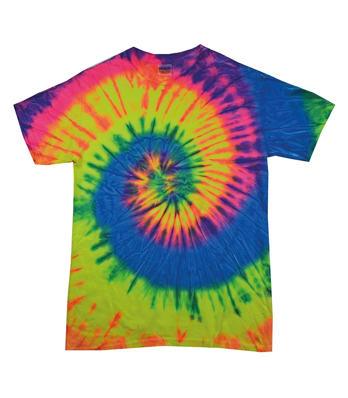 Colortone Colortone Kids tie-dye T in Neon Rainbow