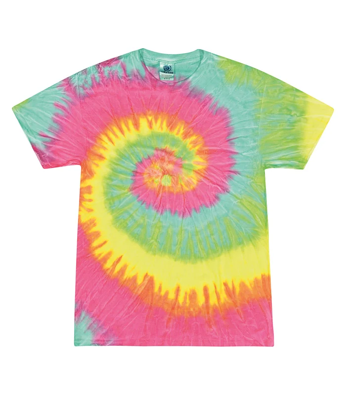 Colortone Colortone Tie-dye shirt in Minty Rainbow