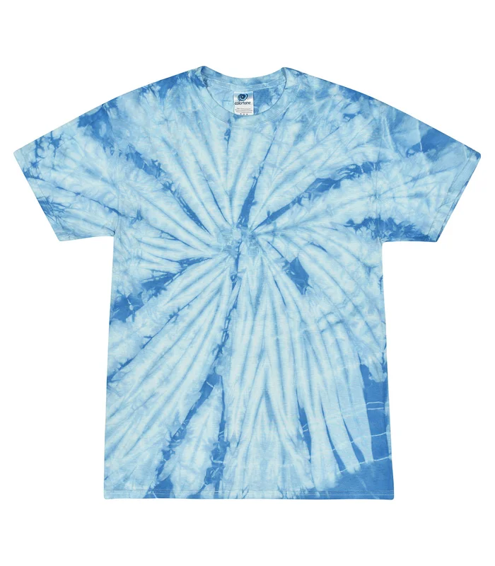 Colortone Colortone Tie-dye shirt in Spider Baby Blue