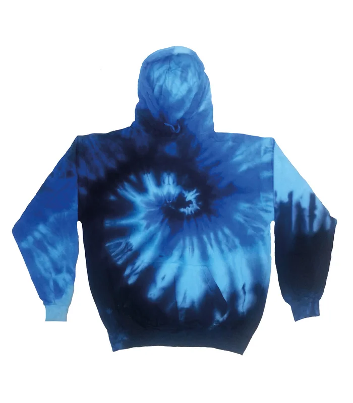 Colortone Colortone Rainbow tie-dye hoodie in Blue Ocean