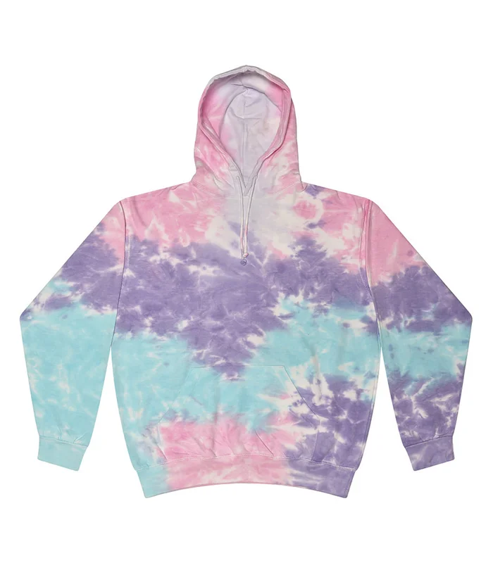 Colortone Colortone Rainbow tie-dye hoodie in Cotton Candy