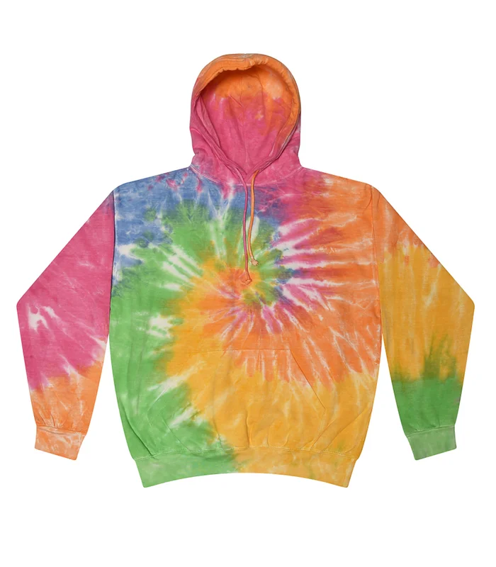 Colortone Colortone Rainbow tie-dye hoodie in Eternity
