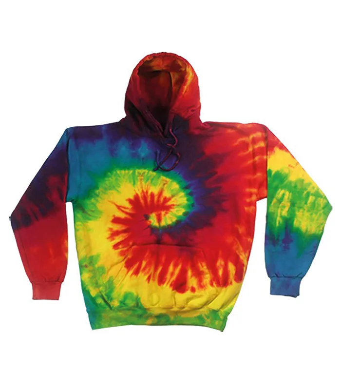 Colortone Colortone Rainbow tie-dye hoodie in Rainbow