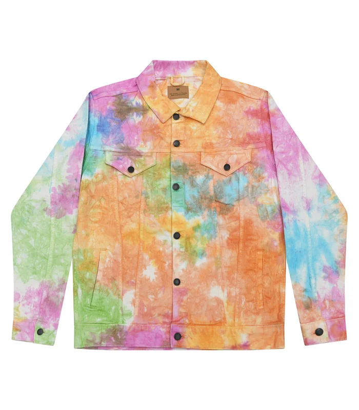 Colortone Colortone Tie-dye denim jacket in Eternity