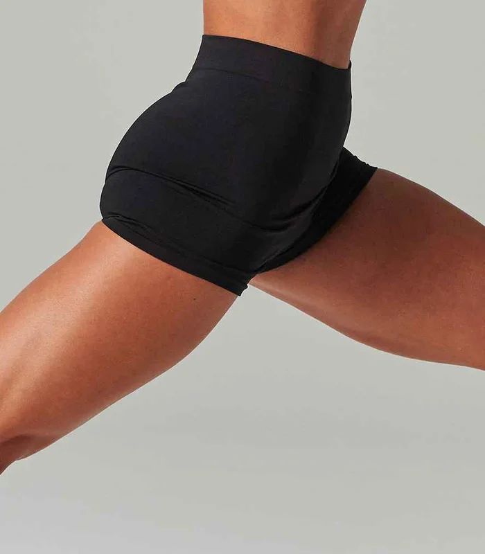 Tombo Tombo Ladies Seamless Shorts in Dark Grey Marl