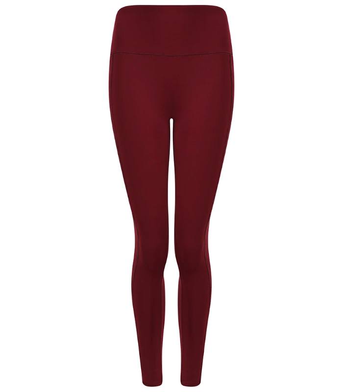 Tombo Tombo Ladies Core Pocket Leggings in Deep Burgundy