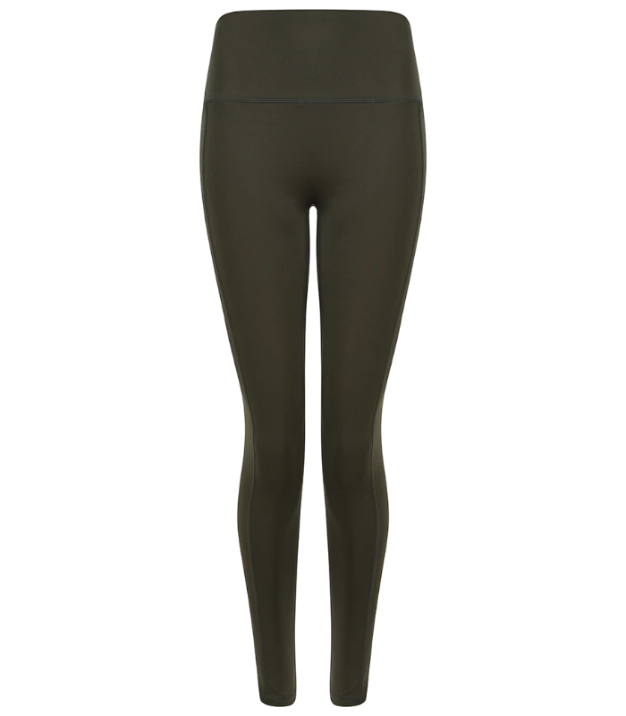 Tombo Tombo Ladies Core Pocket Leggings in Olive Green