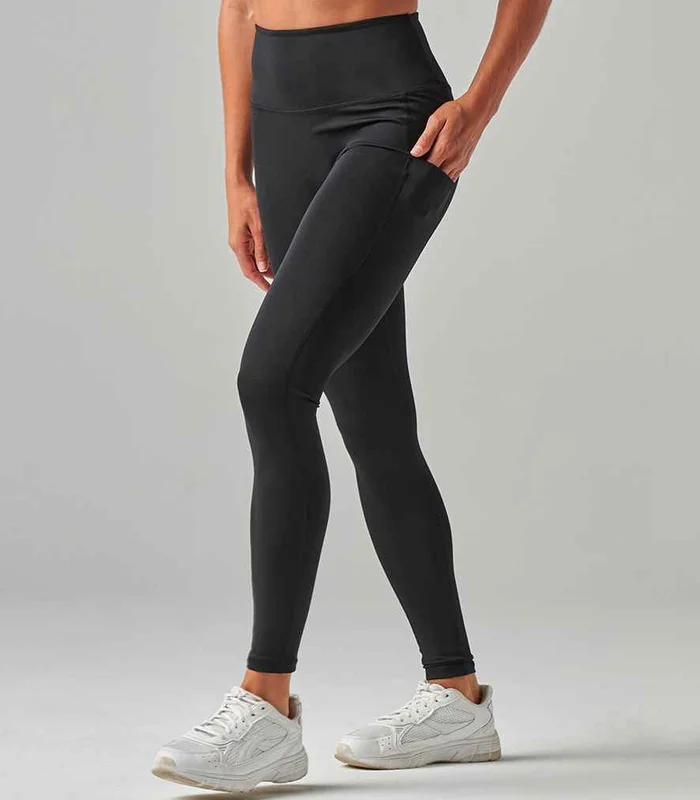 Tombo Tombo Ladies Core Pocket Leggings in Olive Green