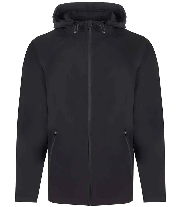 Tombo Tombo Unisex Technical Zip Through Hoodie in Black