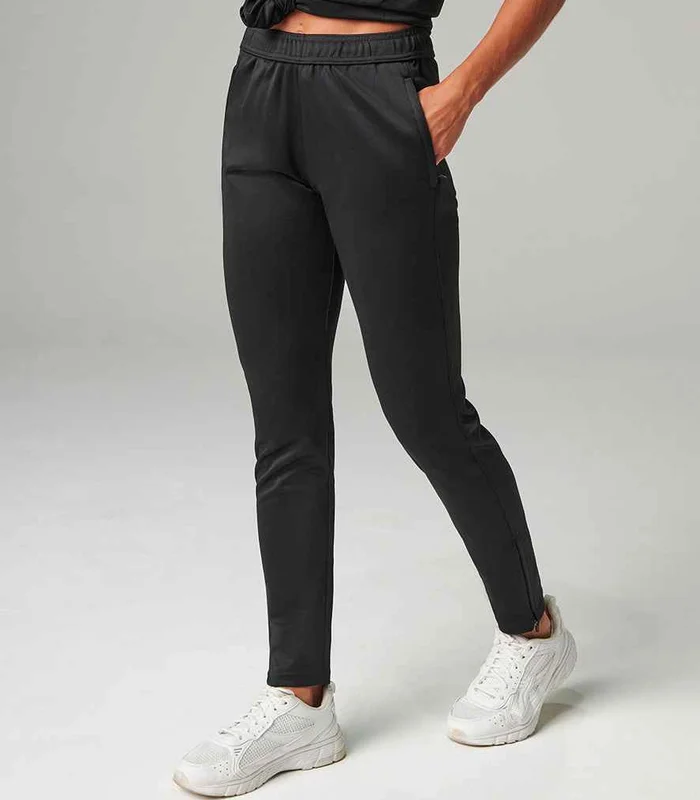 Tombo Tombo Ladies Slim Leg Training Pants in BLK