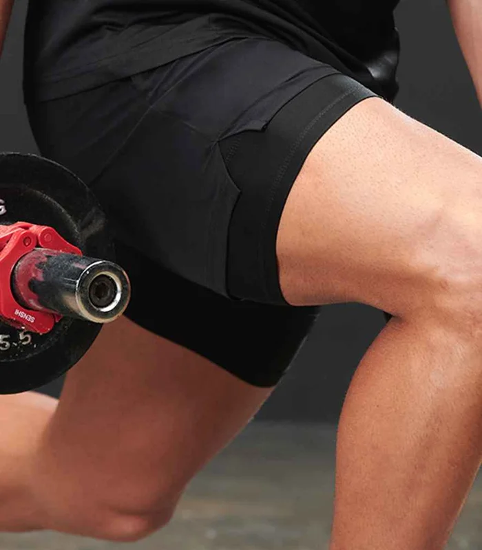 Tombo Tombo Double Layer Sports Shorts in BK/BK