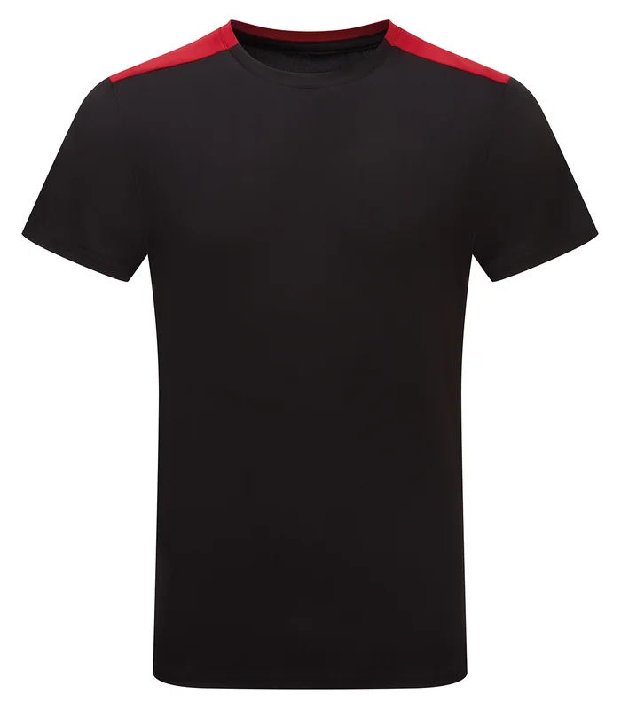 TriDri® TriDri® TriDri® Contrast performance t-shirt in Black/Fire Red