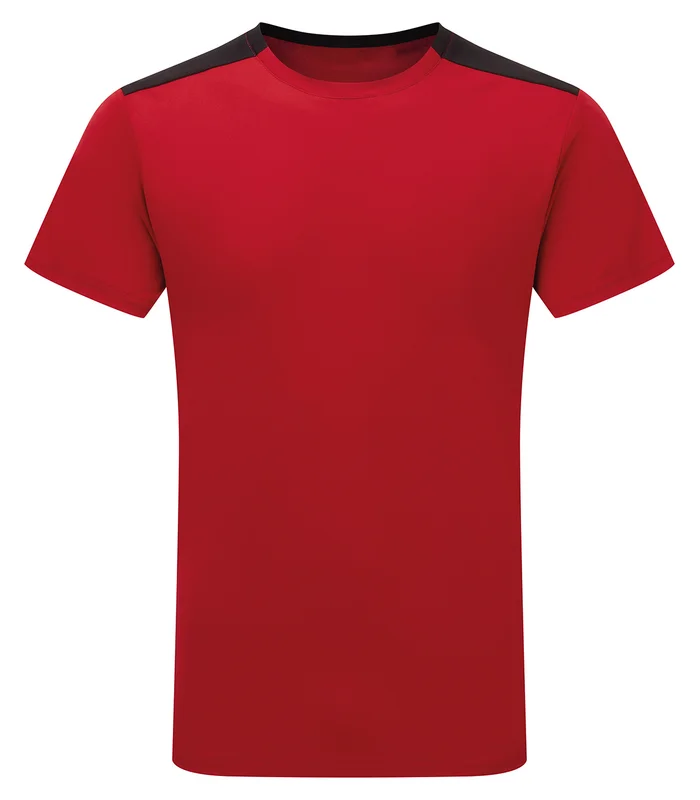 TriDri® TriDri® TriDri® Contrast performance t-shirt in Fire Red/Black