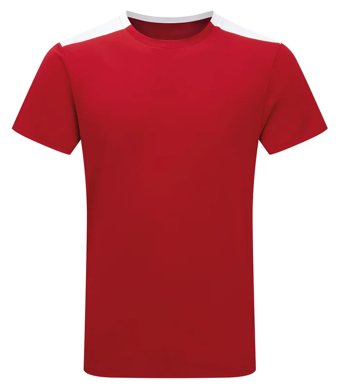 TriDri® TriDri® TriDri® Contrast performance t-shirt in Fire Red/White