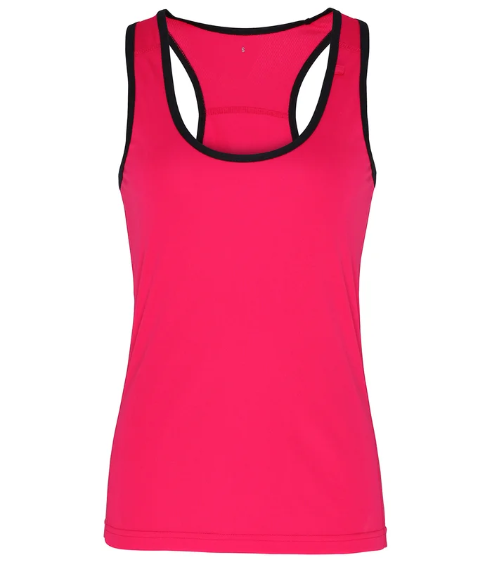 TriDri® TriDri® Women's TriDri® panelled fitness vest in Hot Pink/Black