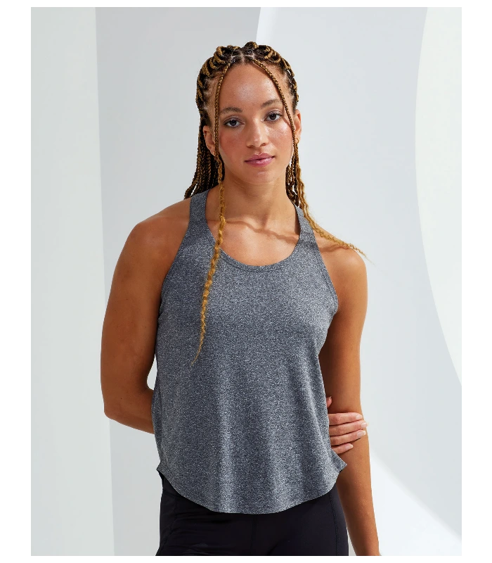 TriDri® TriDri® Women's TriDri® double strap back vest in Black Melange