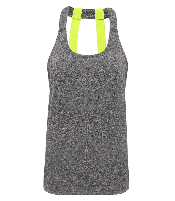TriDri® TriDri® Women's TriDri® double strap back vest in Black Melange