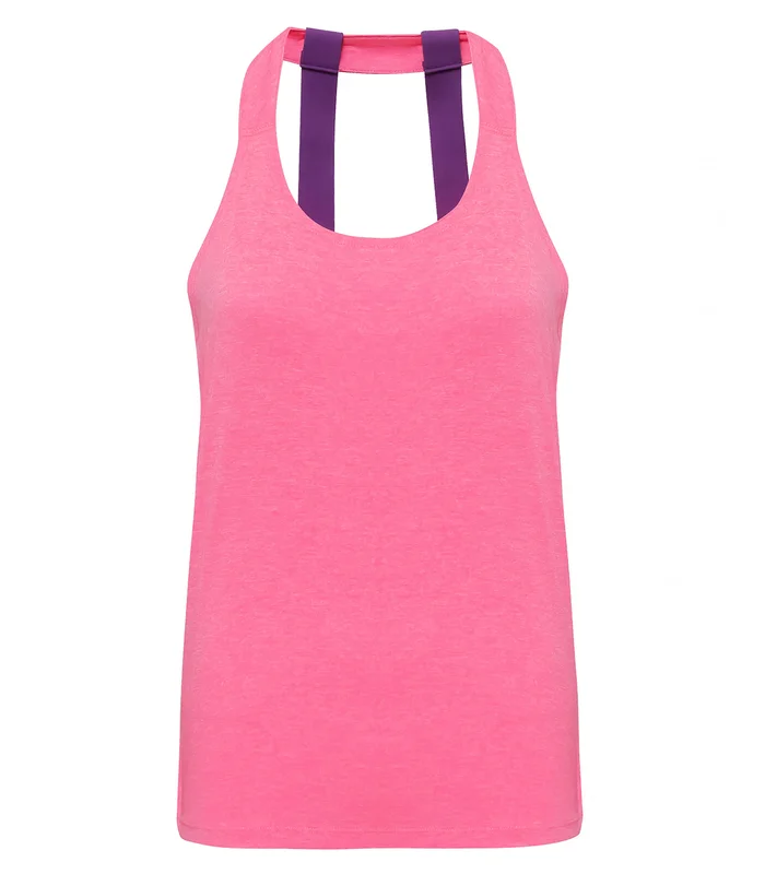 TriDri® TriDri® Women's TriDri® double strap back vest in Lightning Pink Melange