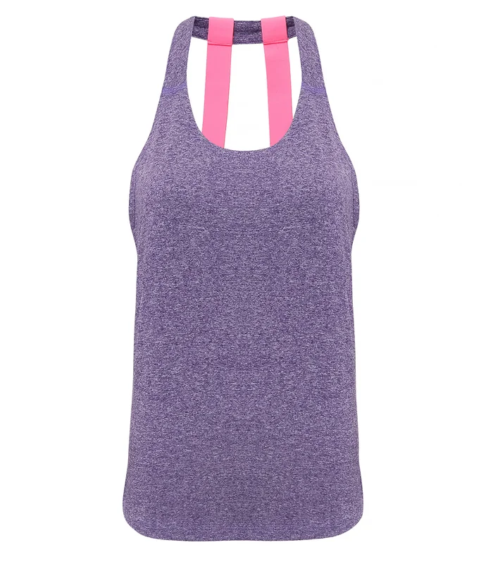 TriDri® TriDri® Women's TriDri® double strap back vest in Purple Melange