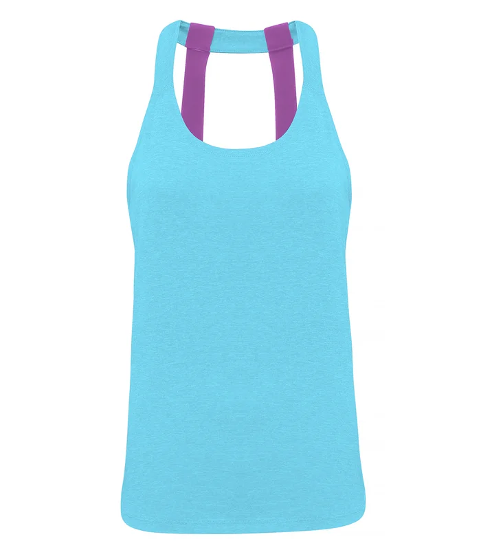 TriDri® TriDri® Women's TriDri® double strap back vest in Turquoise Melange