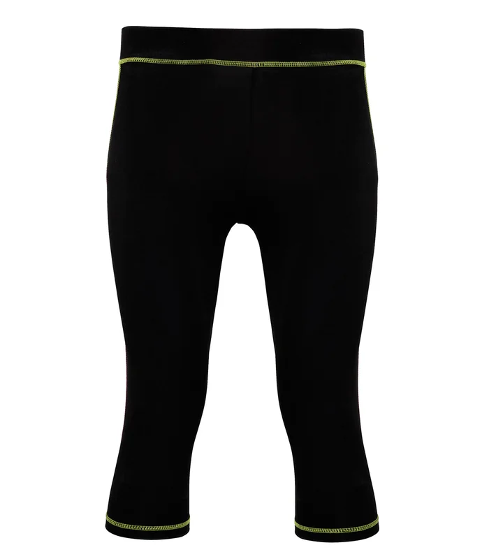 TriDri® TriDri® Women's TriDri® capri fitness leggings in Black/Lightning Green