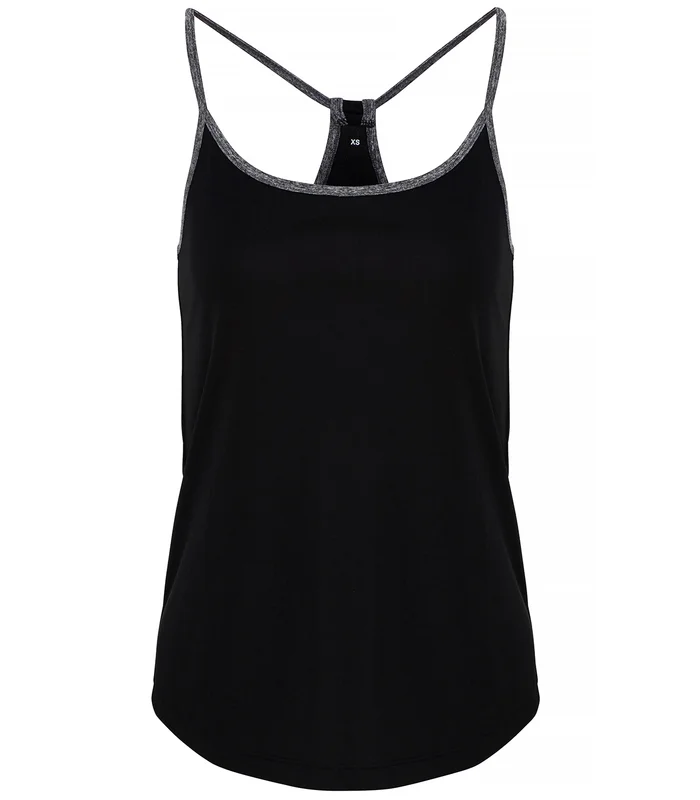 TriDri® TriDri® Women's TriDri® yoga vest in Black/Black Melange