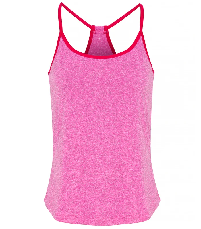 TriDri® TriDri® Women's TriDri® yoga vest in Pink Melange/Hot Pink