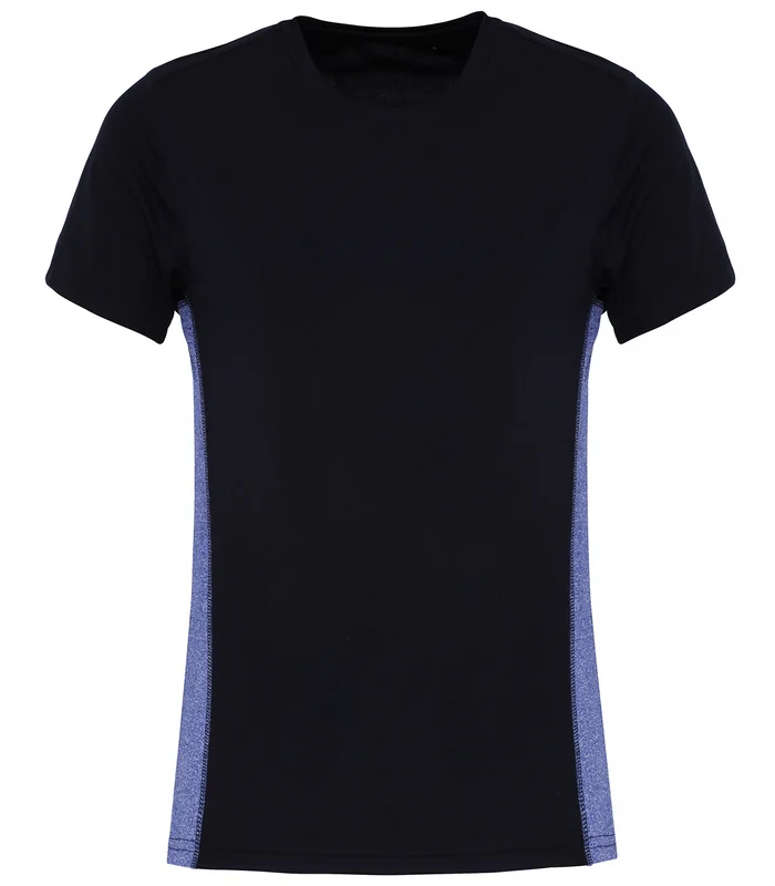 TriDri® TriDri® Women's TriDri® contrast panel performance t-shirt in French Navy/Blue Melange