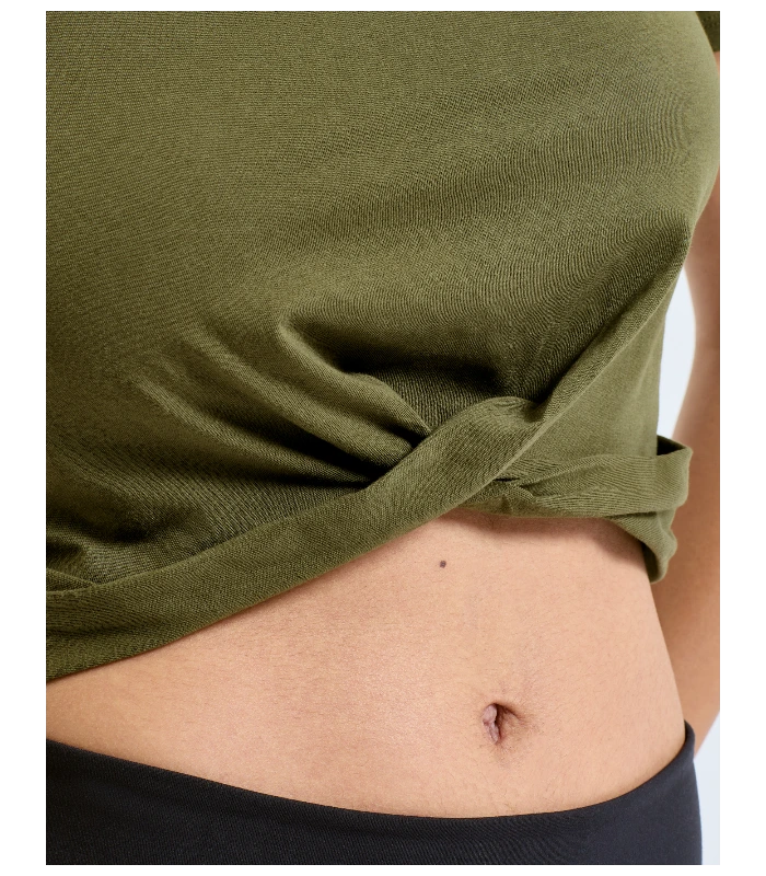 TriDri® TriDri® Womens TriDri® twist crop top in Black