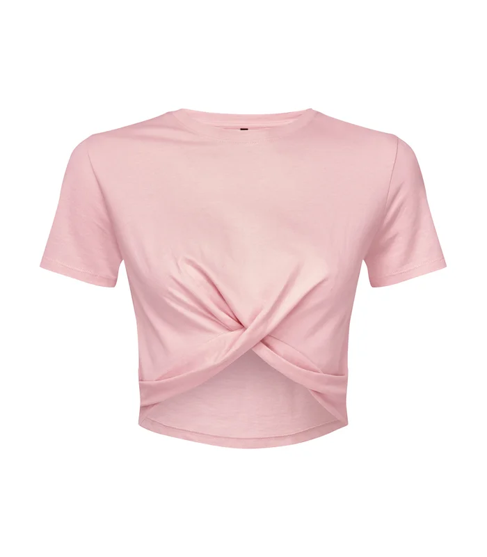 TriDri® TriDri® Womens TriDri® twist crop top in Light Pink