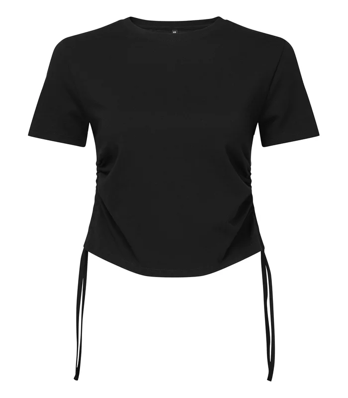 TriDri® TriDri® Womens TriDri® ruched crop top in Black