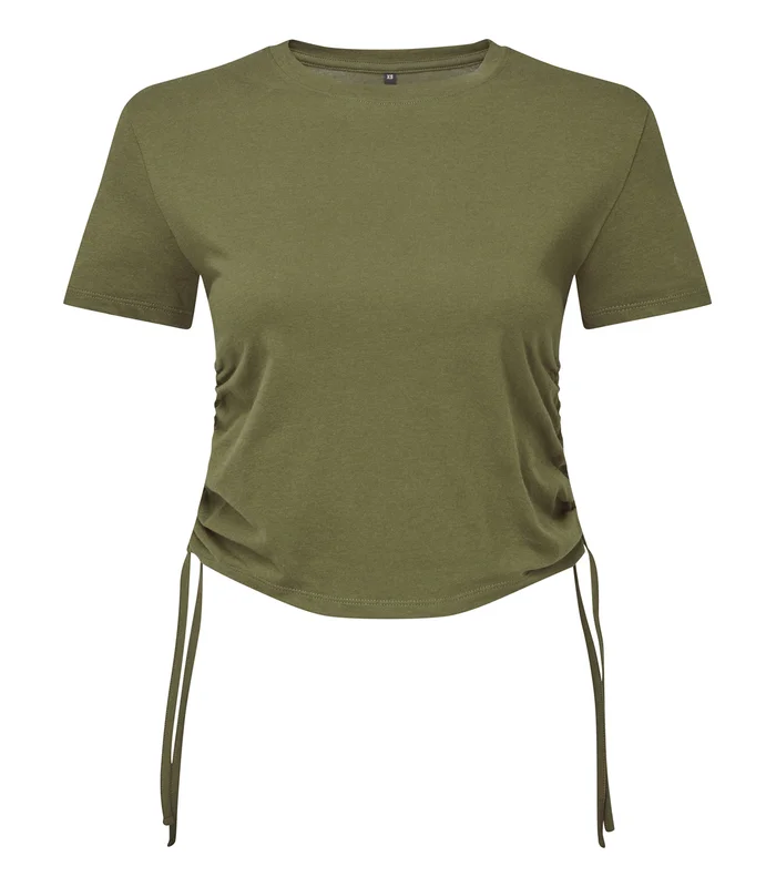 TriDri® TriDri® Womens TriDri® ruched crop top in Olive
