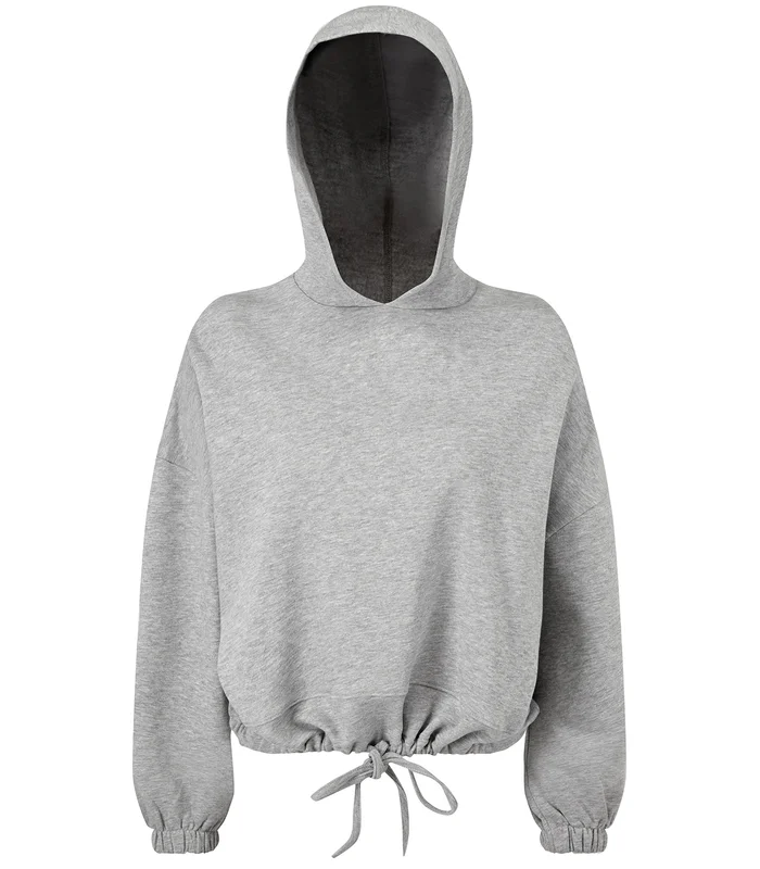 TriDri® TriDri® Women's TriDri® cropped oversize hoodie in Heather Grey