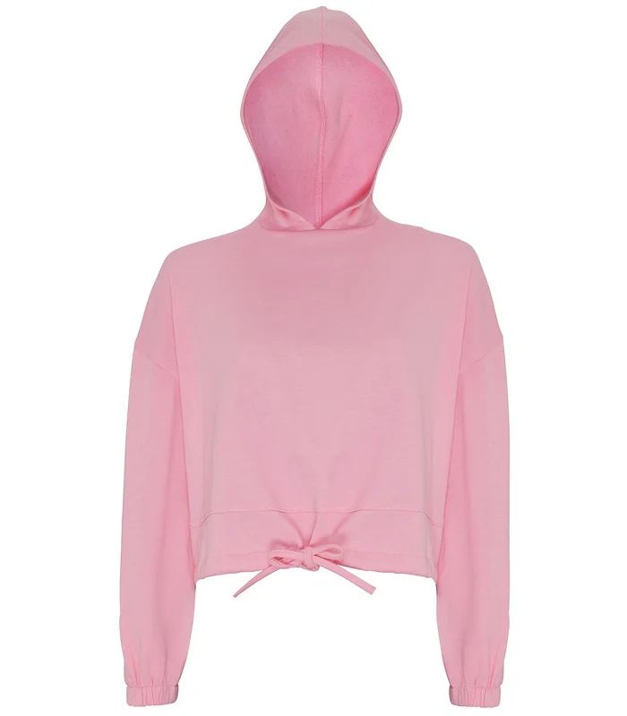 TriDri® TriDri® Women's TriDri® cropped oversize hoodie in Light Pink