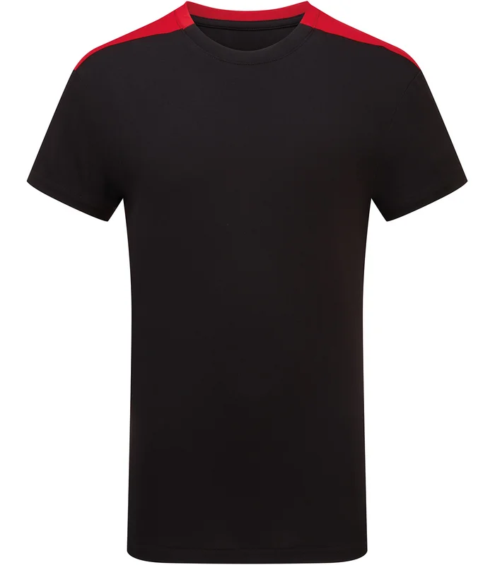 TriDri® TriDri® Kids TriDri® Contrast performance t-shirt in Black/Fire Red