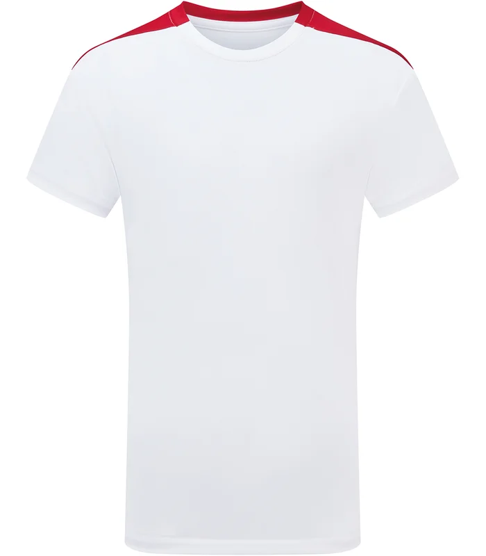 TriDri® TriDri® Kids TriDri® Contrast performance t-shirt in White/Fire Red