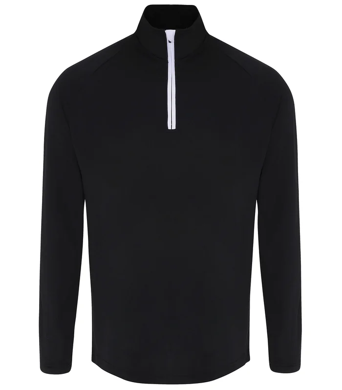 TriDri® TriDri® TriDri® long sleeve performance ¼ zip in Black/White