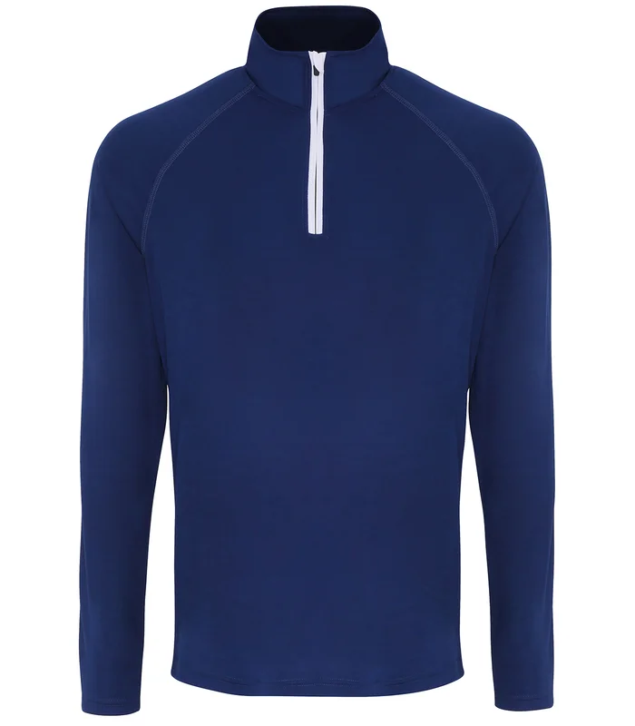 TriDri® TriDri® TriDri® long sleeve performance ¼ zip in Navy/White