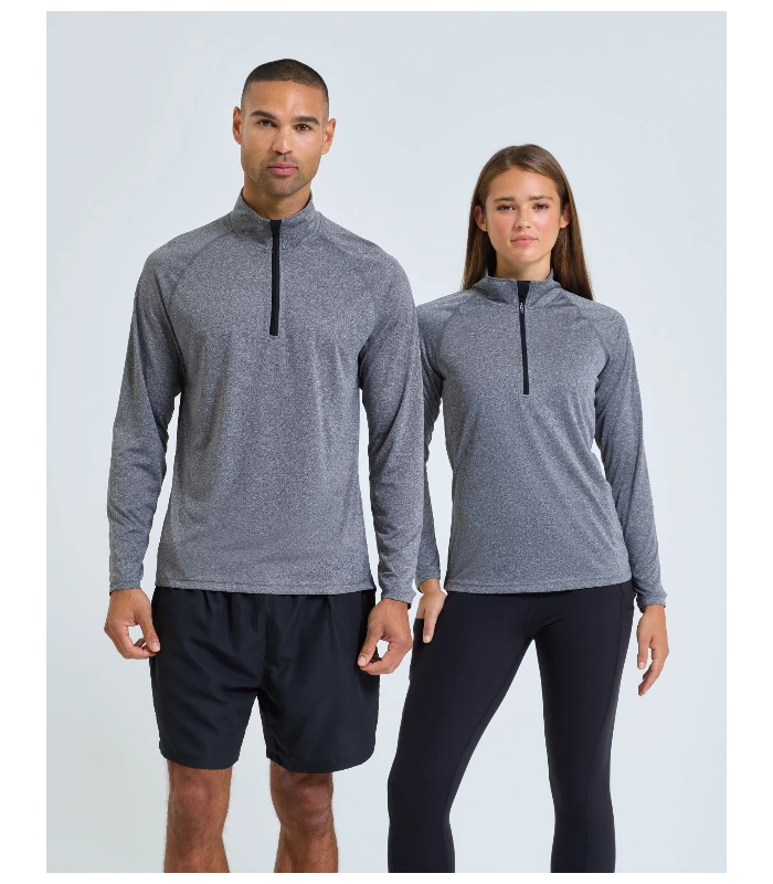 TriDri® TriDri® Women's TriDri® long sleeve performance ¼ zip in Black/Black*